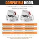 Upgraded 5pcs DG64-00473A Top Burner Control Dial Knob Replaces Samsung Oven Gas Stove Knob Black Stainless Steel NX58H5600SS NX58H5650WS NX58J7750SS NX58M6850SS NX58K7850SS