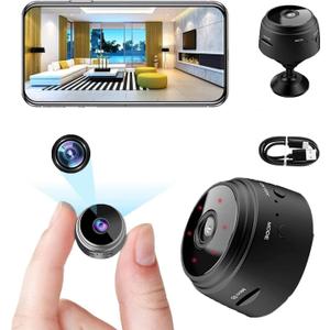 2 x Mini Security Camera, A9 Mini Camera, 1080P HD WiFi Home Indoor Outdoor Camera for Baby/Pet/Nanny, IP Camera Remote Viewing for Security with iOS,Android Phone APP
