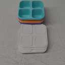 6 Pcs Bento Snack Containers, Reusable 4 Compartment Food Storage Container with Lids, Divided Lunchable Container, Freezer, Microwave & Dishwasher Safe (6 Color)