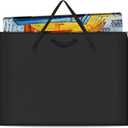 ZKOO Art Portfolio Bag, Light Weight Art Canvas Portfolio Case with Nylon Shoulder Strap, Carrying Storage Case for Artwork, Poster, Sketching, and Drawing (Compatible 18 * 24 Inch-Black)