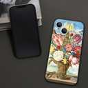 Compatible with iPhone 14 Plus Case, Bouquet of Flowers on a Ledge Vase of Flowers Phone Case, Colorful Floral Slim Protective Cover
