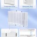 Straw Holder for Cabinet Door - Strong Magnetic Detachable Bottom, Easy to Clean, Dual Use (Countertop/Cabinet), Fits Various Sizes & Irregular Straws (Transparent)