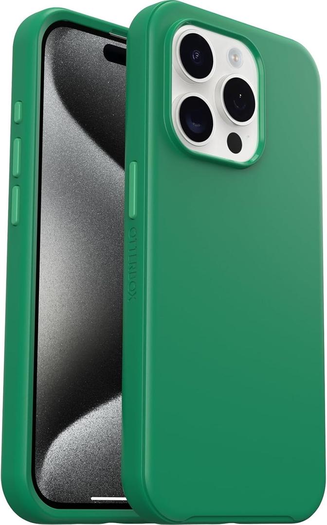 OtterBox iPhone 13/14/15/16e/17e Symmetry Series Case - Green Juice (Green), Snaps to MagSafe, Ultra-Sleek, Raised Edges Protect Camera & Screen