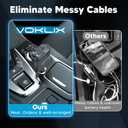 Retractable Car Charger, 4 in 1 Retractable Car Charger 66W with Cord 2.6ft, Retractable Cables and USB Ports Car Adapter Compatible with iPhone15/14 Pro (Dual Lightening)