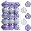 30ct Christmas Ball Ornaments Shatterproof Christmas Hanging Tree Decorative Balls for Party Holiday Wedding Decor Purple Silver, 2.36", 60mm
