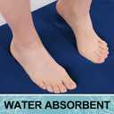 Smiry Memory Foam Bath Mat 59x24, Extra Soft and Absorbent Bathroom Mats, Non Slip Washable Carpet for Floor, Shower and Tub, Navy Blue