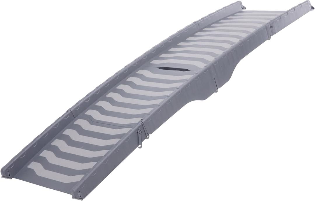 TRIXIE 59-in Pet Ramp for Small to Medium Dogs up to 55 lbs, Foldable and Lightweight Easy to Store (Gray)