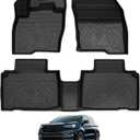 Falafa Floor Mats Fit for 2015-2025 Ford Edge, TPE All Weather Custom Floor Liners for 2015-2025 Edge Full Set 1st and 2nd Row Non-Slip Odorless