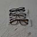 Gaoye Stylish Blue Light Glasses for Woman - Computer Glasses 99% Blue Light Blocking - Lightweight TR90 Frames - 3 pack (B2-matte Black+Leopard+Tortoise)