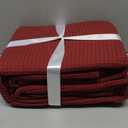 Bedsure Gentlesoft 100% Cotton Blanket Queen Size for Bed - Breathable and Soft for Summer, Thick Cozy Waffle Weave Blanket Gifts for Women, Burgundy, 90x90 Inches