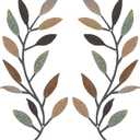 Zhengmy 2 Pieces Metal Tree Leaf Wall Decor Vine Olive Branch Leaf Wall Art Living Room, Hallway Wall Decor Outdoor Decoration(Classic Color)