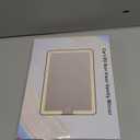 FUNTOUCH Rechargeable Travel Makeup Mirror with 72 Led Lights, Portable Lighted Beauty Mirror, 3 Color Lighting, Dimmable Touch Screen, Tabletop LED Folding Cosmetic Vanity Mirror (White)