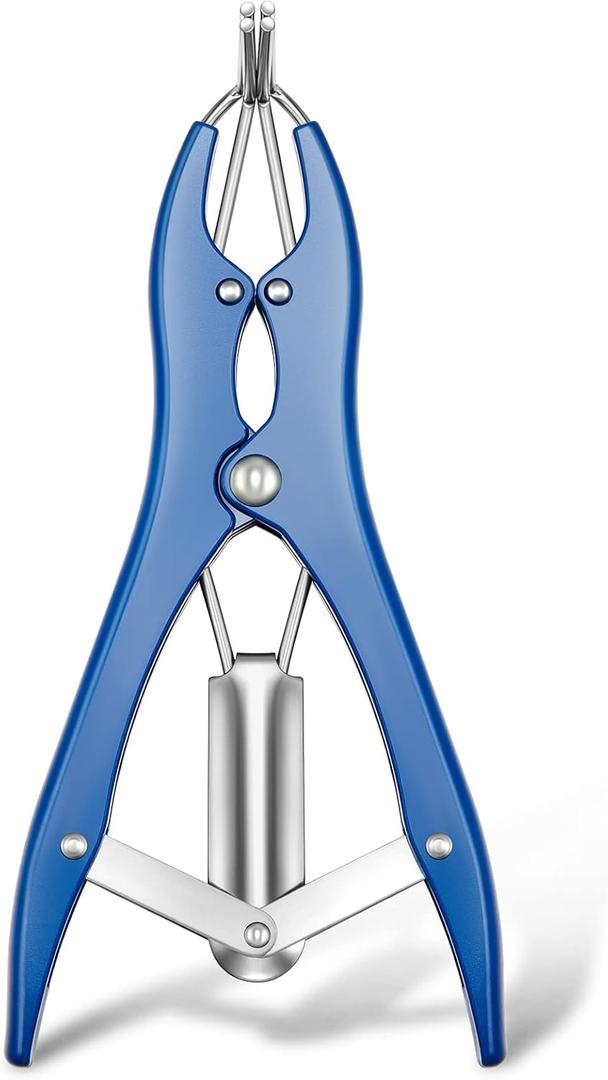 Minatee Balloon Expander Pliers Balloon Stuffing Tool Blue Stainless Steel Balloon Stretcher Sequin Filling Pliers for Filling Balloon Sequins Petals Home Party Activities(Extended Style)