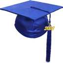 Newrara Unisex Shiny Kindergarten Graduation Gown Cap with Tassel (Blue)