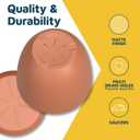 Terracotta Plant Pots with Drainage Holes & Saucers 5 Pack, Indoor & Outdoor Stackable Space-Saving Planters for Houseplants & Flowers, (7", 6.7", 6", 5.3", and 4.8" Inches), Durable & Weatherproof