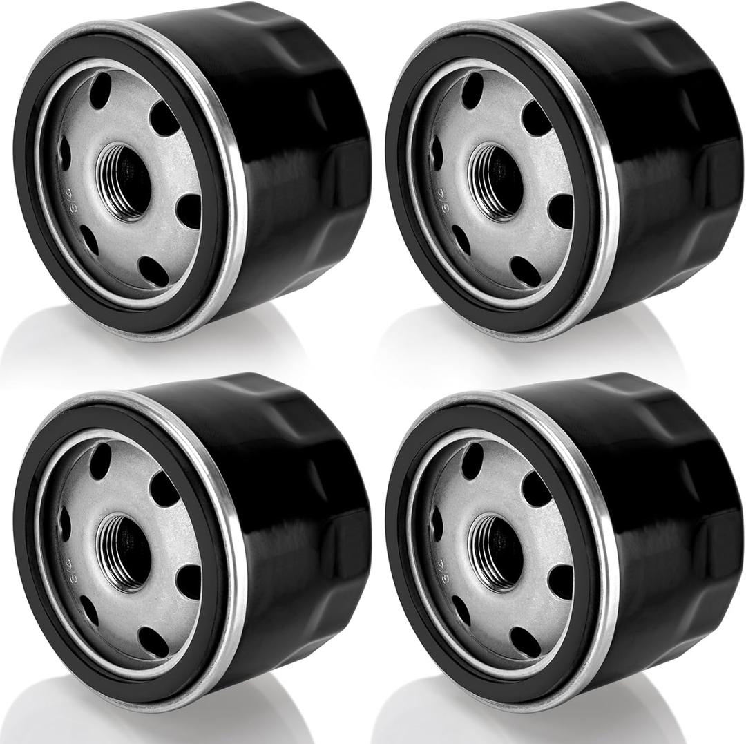AM125424 Oil Filter Compatible with John Deere D100 D105 D110 D120 D125 D130 D140 D150 D155 D160 D170 Lawn Mower Oil Filter, Replace# GY20577, 696854, 49065-0721, 49065-7007 Oil Filter (4 Pack)