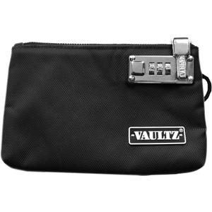 Vaultz Money Bag with Lock - 5 x 8 Inches, Men & Women's Locking Accessories Pouch for Cash, Bank Deposits, Wallet, Medicine, Phone and Credit Cards - Black