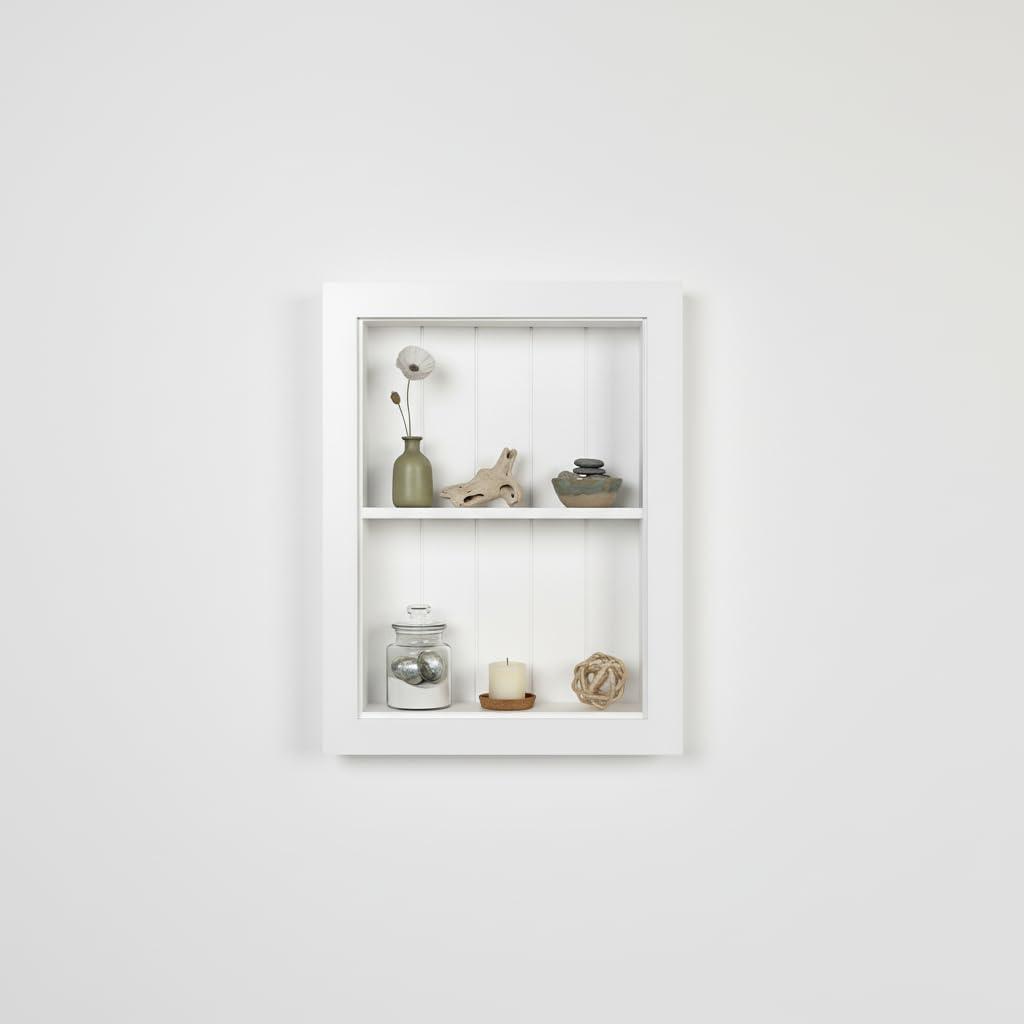 Houseables Recessed Medicine Cabinet, Recessed Wall Niche, Medicine Cabinet Insert, Bathroom Niche, In Wall Shelf, Insert for Drywall, Between Studs Shelf Replacement, Without No Mirror, 14x18 (16x20)