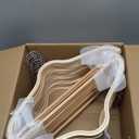 TOPIA HANGER Sleek Wooden Hangers with Non-Slip Rubber Grips, Sweater Hangers No Shoulder Bump, Lightweight Clothes Hangers 30-Pack, 360 Swivel Hook and Pants Bar-CT63N30