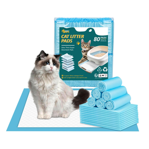 Ownpets Cat Litter Mat 17.7’’ x 13’’, Refills for Cat Litter Box, Cat Liner Pads for Litter System, Leak-Proof 6-Layer with Quick-Dry ...