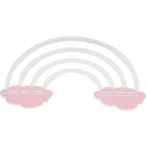 Acrylic Rainbow Design Earring Holder Stand Jewelry Organizer for Earrings Necklaces Bracelets Stylish Display Rack for Craft Shows Daily Use for Home