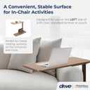 Drive Medical 13085LN Left Side Seat Lift Chair Overbed Table, Walnut