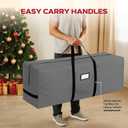 PEULEX 9 Foot Christmas Tree Storage Bag  Extra Large Christmas Tree Storage Container for Artificial Trees up to 9ft, Heavy-Duty 600D Oxford Fabric, Reinforced Handles, Durable Zippers, Gray