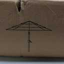 Kingdura 10ft 3-Tier Patio Umbrella with Solar Lights, Table Umbrella Outdoor Patio with Easy Crank & Tilt, 8 Sturdy Ribs, UV Protection, 32 LED Lights for Deck, Poolside, Market (Beige)