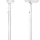 Haturi Speaker Stands Pair for Sonos Era 300 & Era 100, 22"-42" Adjustable Height Floor Stands with Built-in Cable Management, Heavy Duty Metal Base, Non-Slip Design, White