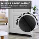 Everlasting Comfort 2 Sided Under Door Draft Stopper for Bottom of Doors - Quick Install, Keeps Heat In & Cold Air Out - Sound Proofing Foam Strip Gap Filler, Noise Blocker for Interior -Fits 30"-36"W