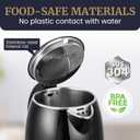 Elite Gourmet EKT1821 1.8L Double Wall Insulated, Cool-Touch 1500W Kettle w/Stainless Steel Interior & Lid, 360 Swivel Base for Cord Free Serving, Power On Lever, Auto Shut-Off, Boil Dry, Black (1.9 Quarts)