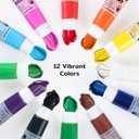 TMOL Washable Finger Paint for Toddlers, 27 PCS Safe Finger Paints, 12 Vibrant Colors (1.21fl oz), Baby Paint for Hand and Feet, Safe Art Supplies, Early Learning Gifts for Kids Age 3+