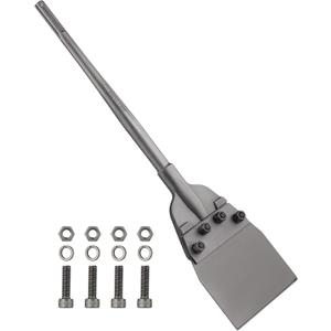 SDS Max Floor Scraper, Firecore 6 Inch SDS Max Thinset Removal Chisel Bits Scaling Chisel Tool for Rotary Hammer Drill, Steel Shovel Bits for Removing Vinyl Flooring VCT Tiles Linoleum Concrete Mortar