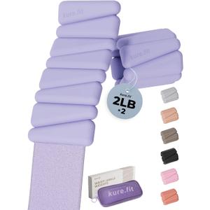 Pilates Weight | Wrist & Ankle Weights for Women | Weighted Bangles | 1LB/ 2LB Each (Set of 2) (Lilac)