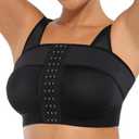 FeelinGirl Front Closure Post Surgical Compression Bra for Women with Removable Breast Support Band S