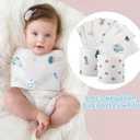 6 Pcs Newborn Snuggle Strap Adjustable Arms Swaddle Band Baby Belly Band Arms Safe Swaddle Sleep Wrap Blanket for Newborn Infant Boy Girls (Cute Classic Style)