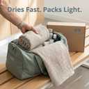 Pure 100% Linen Bath Towel - 30x60-inch Lightweight Travel Towel - Linen Beach Towel Waffle Weave Quick Dry Hair Towel - Thin Towels for Bathroom