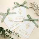 11 Pcs Bridesmaid Proposal Card with Ribbon Bow Floral Metallic Bridal Gift 8 Will You Be My Bridesmaid 2 Maid of Honor 1 Matron of Honor Invitation for Bridal Shower(White, Sage Green)