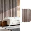 Wood Slat Wall Panels for Wall, 4-Piece Acoustic Wood Panels for Interior Wall Decor, Sound Absorbing Decorative Panels for Accent Wall, 47.3" x 24" Each (Walnut)