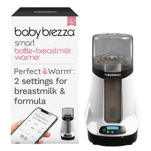 Baby Brezza Smart Baby Bottle Warmer, Breastmilk Warmer + Defroster  Free App - Only Brand with Different Temperatures for Breastmilk + Formula - Universal Fit for All Bottles + Milk Bags (1 Count (Pack of 1))