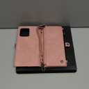 Defencase Compatible with Moto G Stylus 5G (2025) Case, RFID Blocking Wallet Case for Motorola Moto G Stylus 5G 2025 PU Leather Flip Strap Zipper Card Holder Phone Cases for Women and Men, Rose Pink