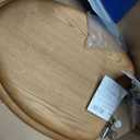Mayfair Natural Oak Veneer Toilet Seat with Chrome Hinges, Elongated, Wood