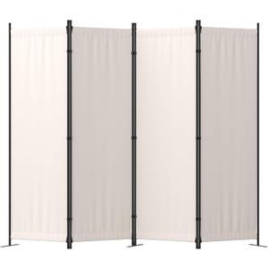 Room Divider, 4 Panel Folding Privacy Screen, 88 Portable Separating with 3 Metal Feet, Partition Room Dividers, Lightweight Freestanding Wall Divider Screen for Office Bedroom Hospital (White)