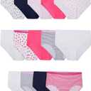 Fruit of the Loom Girls' Cotton Brief Underwear Multipacks (14, Brief - 14 Pack - Pink/Stars/Stripes)