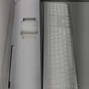 Wireless Keyboard and Mouse Combo - Full Size Slim Thin Wireless Keyboard Mouse with Numeric Keypad 2.4G Stable Connection Adjustable DPI (White & Silver)