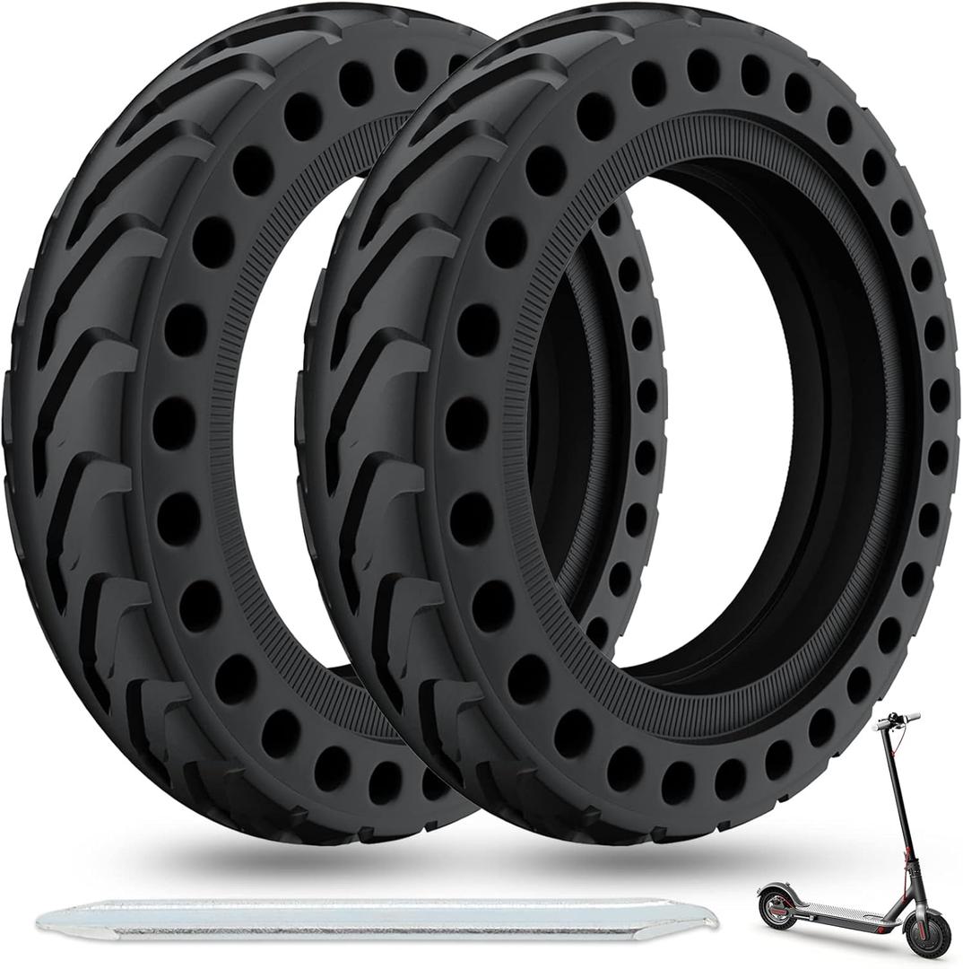 Cooryda Solid Tire for Xiaomi m365 Electric Scooter Mijia Mi m365 pro/gotrax gxl V2/gotrax XR, 8.5 inches Electric Scooter Wheels 8 1/2'' Front or Rear Replacement Honeycomb Solid Tires(2 Piece)