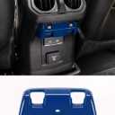 Savadicar Blue Interior Accessories - Rear Seat Window Switch Panel Trim for 2018-Present Jeep Wrangler JL JLU 4XE & Gladiator JT - Solid Color Interior Decor Upgrade Option, 1-Piece