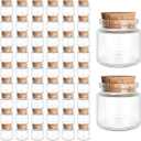 56-Pack 0.68 oz (20 ml) Glass Bottles & Test Tubes with Cork Stoppers for Spell Jars, Spice Storage, DIY Favors, Travel Memories, Plant Propagation Empty Recyclable Containers for Crafts, Kitchen