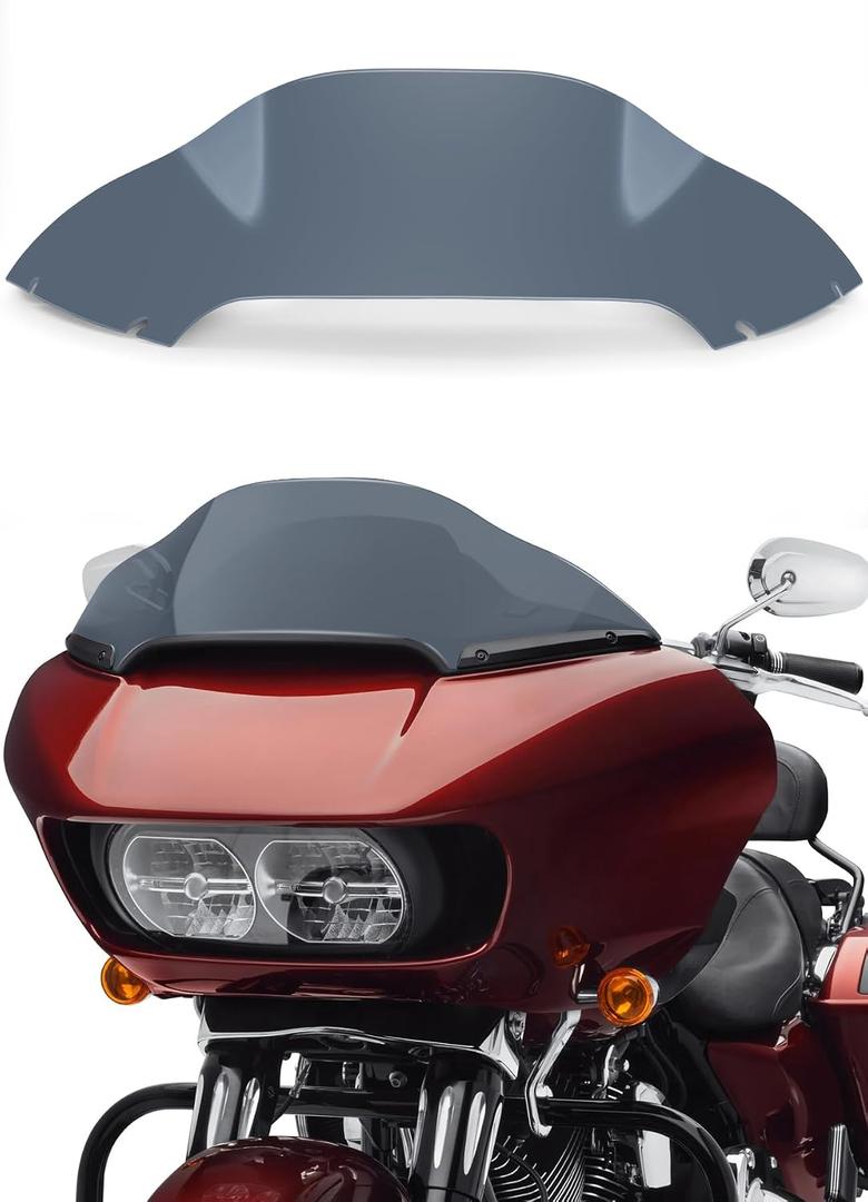 8" Wave Windshield Windscreen Wind Splitter Compatible with Harley Davidson Touring Road Glide 2015-2024,Road Glide 3 RG3 2023-up (Tint)