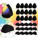 32 pcs Face Paint Sponges for Kids and Adults Face Painting, Droplets Makeup Paint Sponges, Black Sponge for Adults Art Work and Body Paintings Tear Drop Halloween Christmas